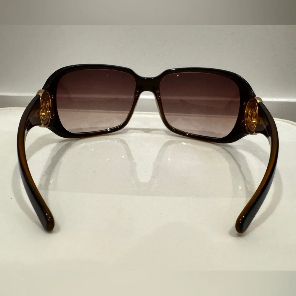 Chanel 6023 9934/13 Sunglasses, Dark Brown w/Gold CC Logo, gradient lenses, Case - Picture 3 of 9